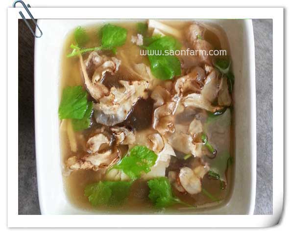 แกงจืดวุ้นเส้นแก่นตะวันอบแห้ง